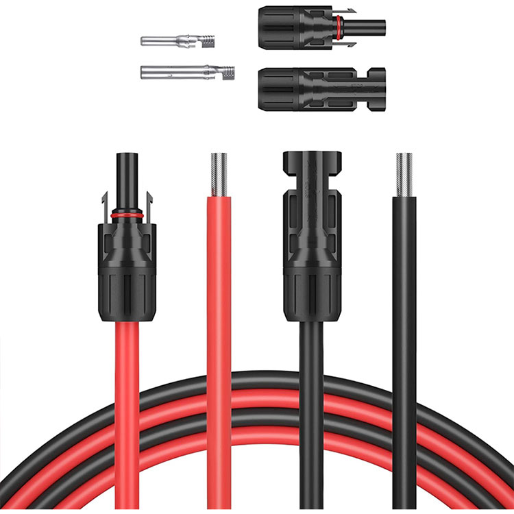 5 ပေ 10AWG ဆိုလာကြိုး One End Bare One End Connector